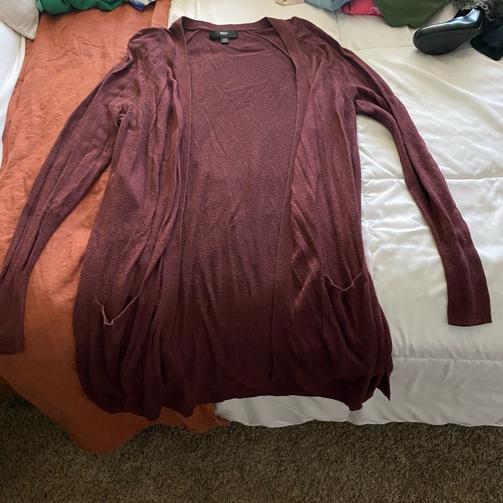 Burgundy/wine cardigan